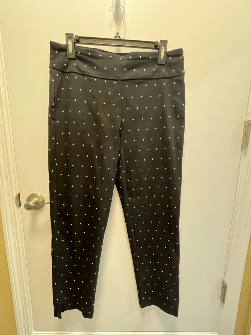 crown & ivy Black and White Polka Dot Pants
